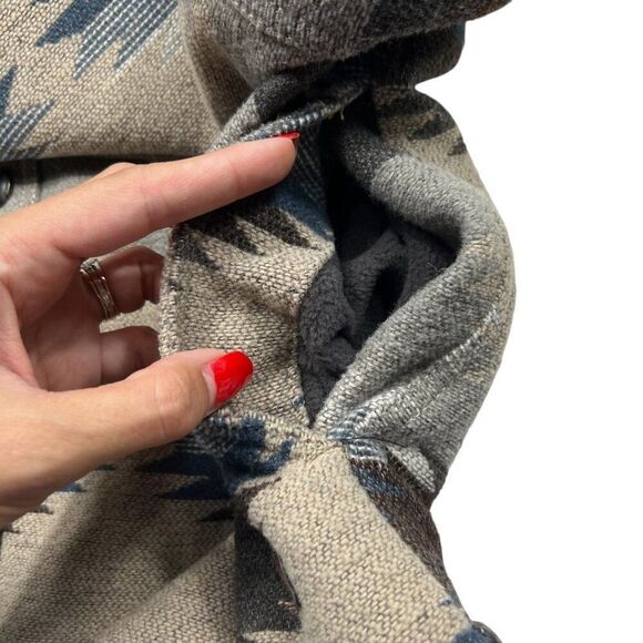 Jachs New York Men's Aztec Pattern Shirt Jacket Shacket Fleece Lined Pockets XL - Picture 8 of 11